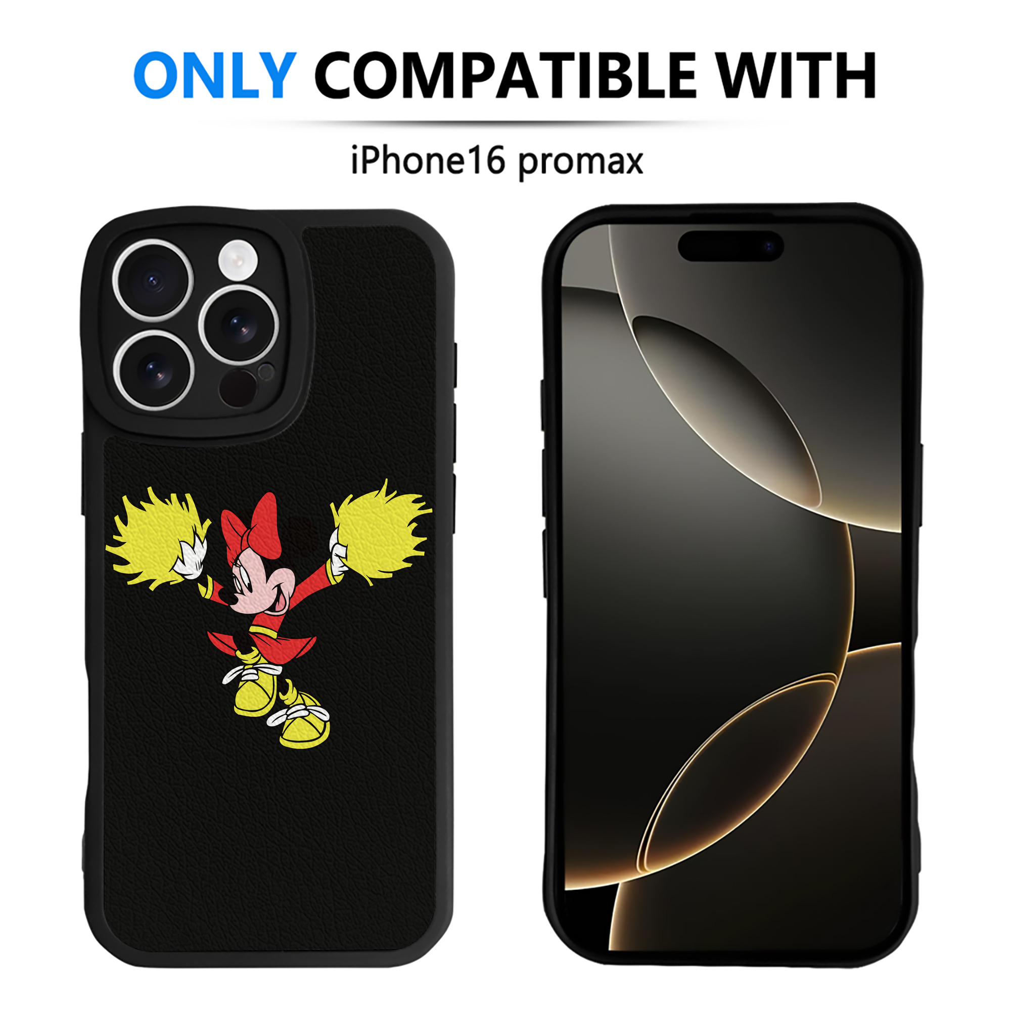 （画像用） ミッキーマウス Mickey Mouse 【iPhone 16シリーズ対応】シリコンスマホケース（レザー調） 材質：シリコン